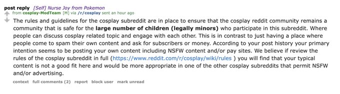 1 pic. Got a take down and this DM to my Nurse Joy cosplay post. I've never once posted in r/cosplay