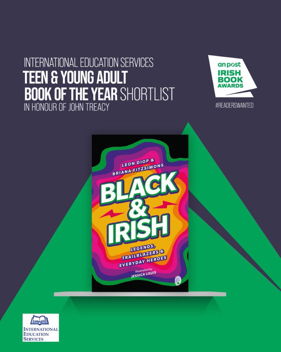 Black_andirish's tweet photo. Can’t believe we’re writing this 🤩#BlackAndIrishBook is up for the @AnPostIBAS International Education Services Teen & Young Adult Book of the Year Award! Get your vote in at https://t.co/W5Tz2XLN79 @DiopLeon @BriFitzsimons @LittleIslandBks #APIBAS https://t.co/ZZ3Wm0dTFU