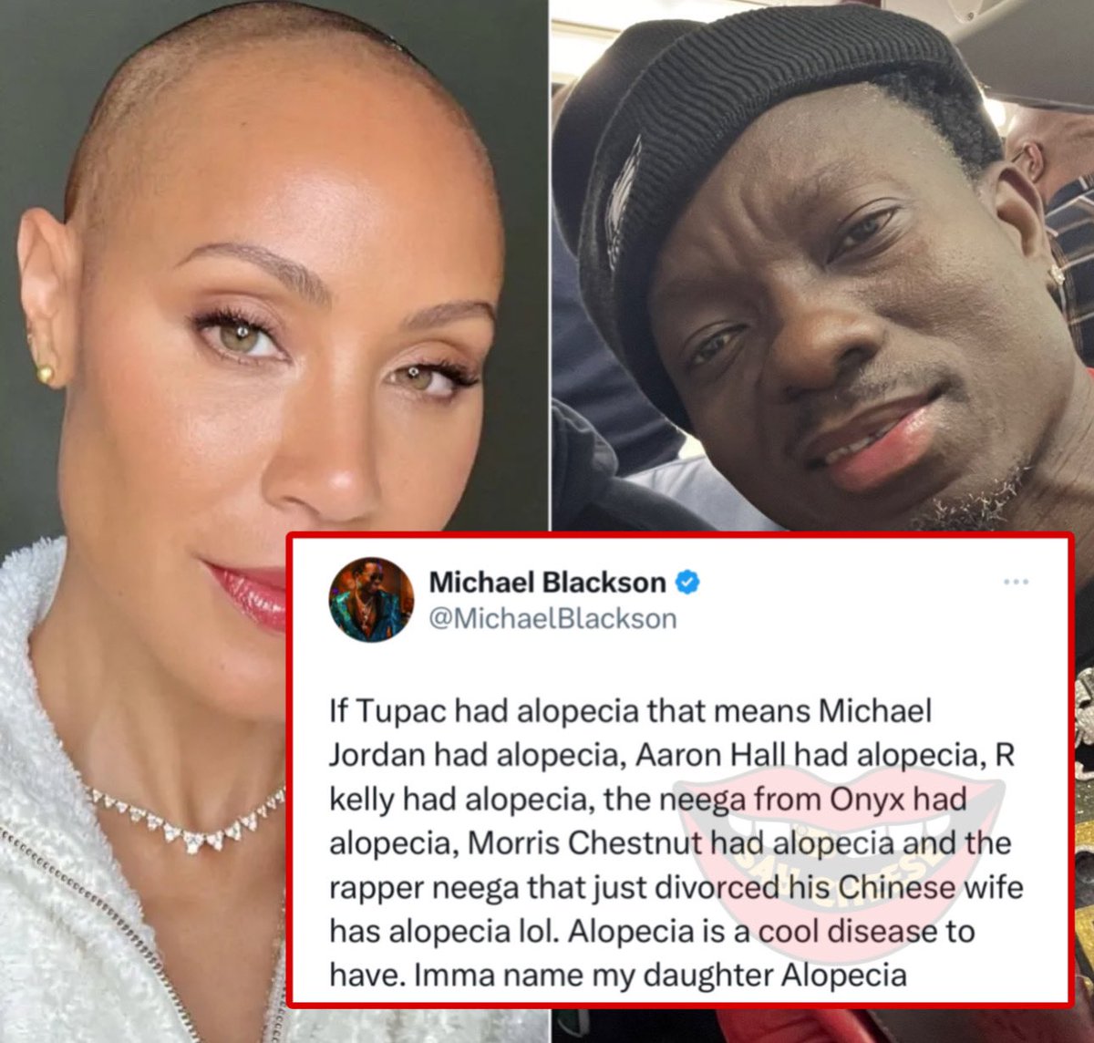 Michael Blackson responds to Jada Pinkett Smith's claim that Tupac had alopecia