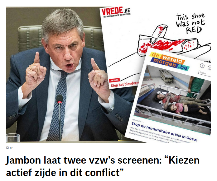 SanderClaess's tweet photo. Besef dus goed: Bart De Wever mag wel kant kiezen van Israël terwijl het Gaza de verdoemenis in bombardeert.

Twee vzw's moeten hun mond houden omdat ze de Israëlische oorlogsmisdaden afkeuren en respect voor het internationaal recht eisen.

Dit is een antidemocratische aanval. https://t.co/2K0a2t5Hg3