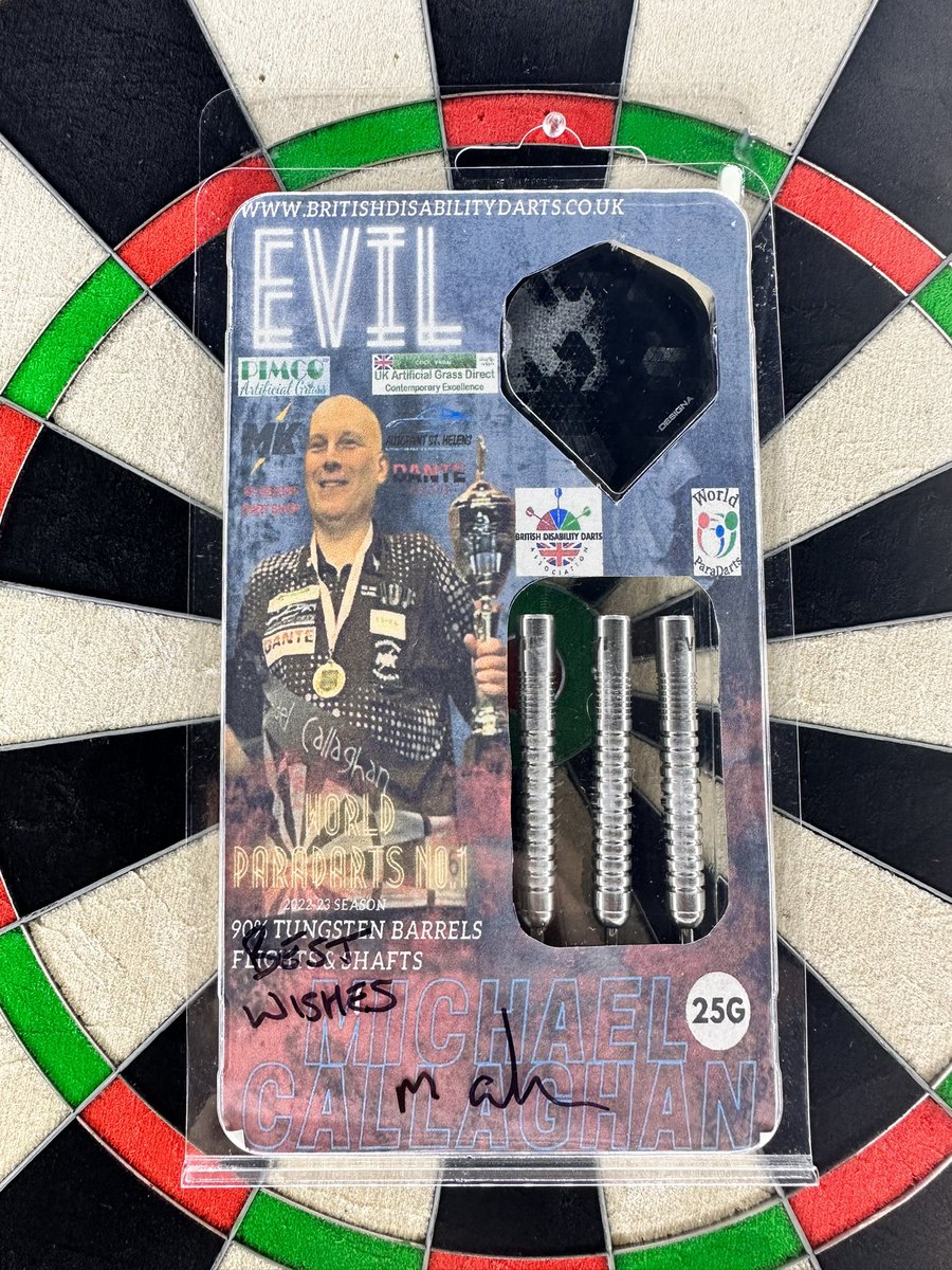 JackBowman180's tweet photo. ‼️DARTS GIVEAWAY‼️

Courtesy of @Dartsshopsth we have a special darts giveaway - @mcc20001 @BddaWdf 25g 90% Tungsten Darts 

Those that don’t know Michael Callaghan, he is the current Disabled World Ranking Champion and is currently looking for sponsorship to play on the British Disability Darts Association circuit, so let’s raise some awareness to the @BddaWdf and support Michael. 🎯

All you have to do is……

Follow @mcc20001 & @Dartsshopsth 
Repost
Like this post 
Tag your friends 

Winner will be announced Sunday 22nd October at 8pm 🎯 Good Luck