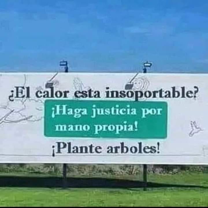 Imagina si en vez de quejarte por el calor, salieses y plantases un árbol. ¿Cómo cambiaría el mundo?