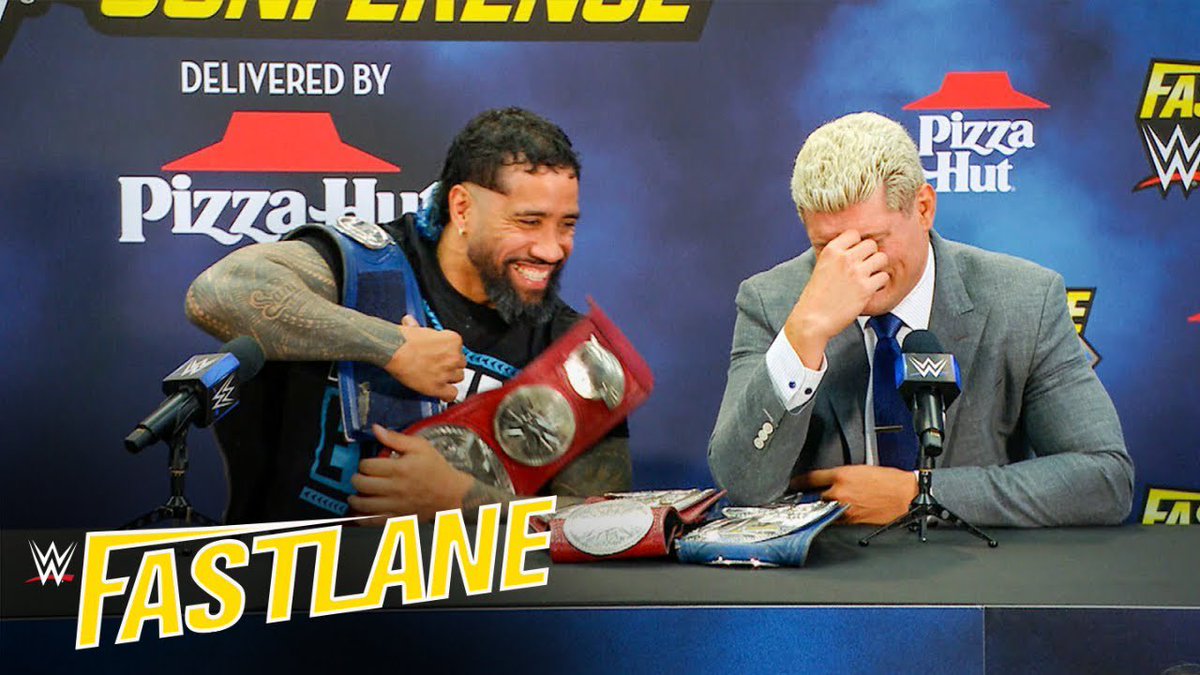 Cody Rhodes (on IG live) calls the press-conference with Jey Uso at #WWEFastlane a top-10 career moment.