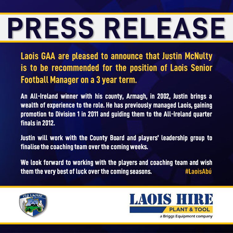 Laois GAA tweet media