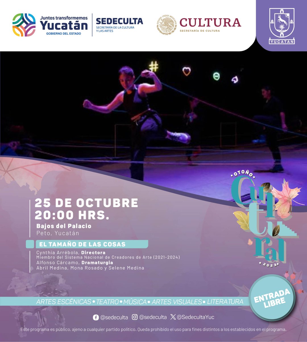 SedecultaYuc's tweet photo. Este 2️⃣5️⃣ y 2️⃣6️⃣de octubre, #Peto, #Seyé y #Yaxkabá serán sede de especiales eventos que el 🍂#OtoñoCultural 2023 brinda para el disfrute de todas y todos.

Consulta y asiste 👇 https://t.co/0PVSladsRc