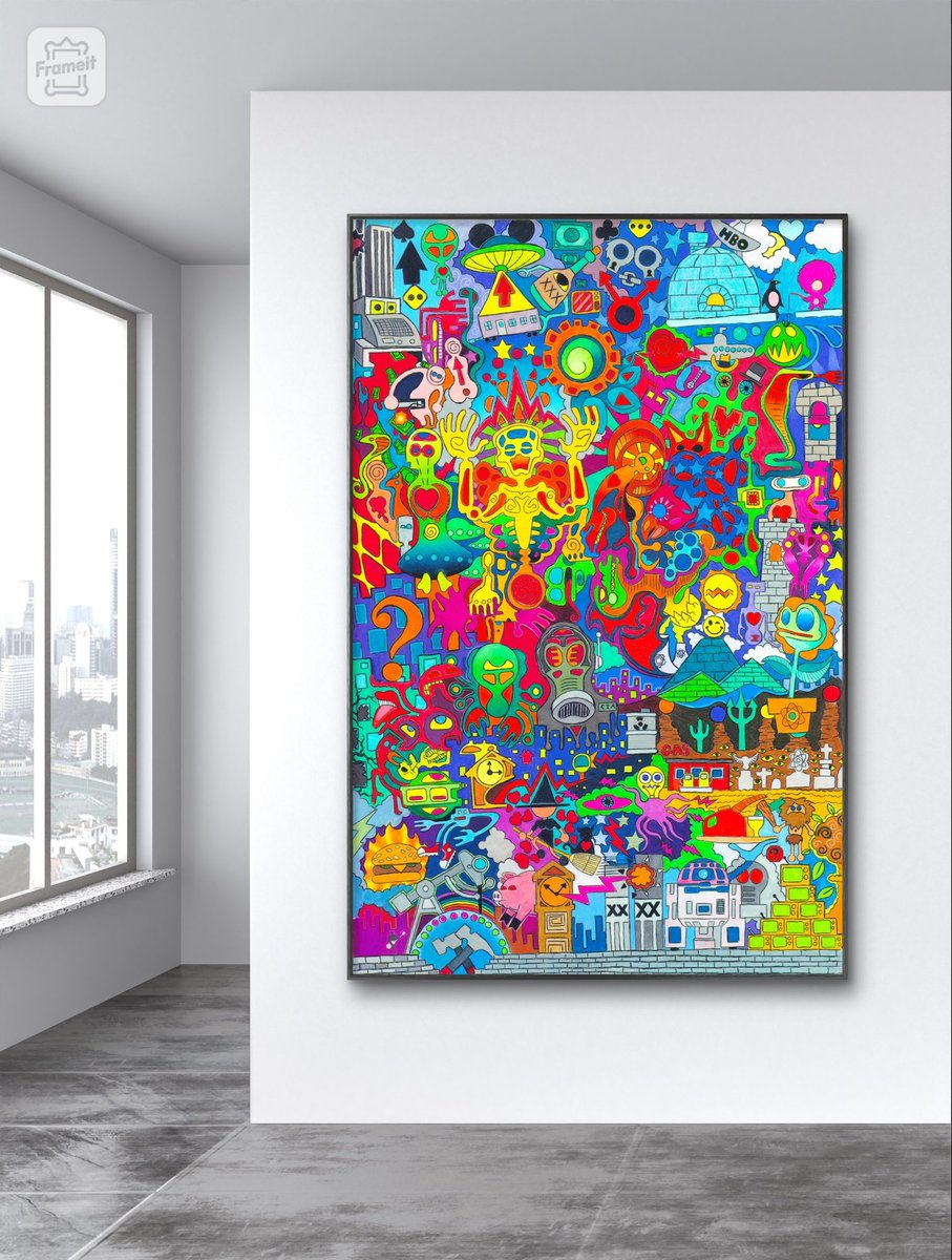 Playing with the frame it app.
Makes a nice background for my art.