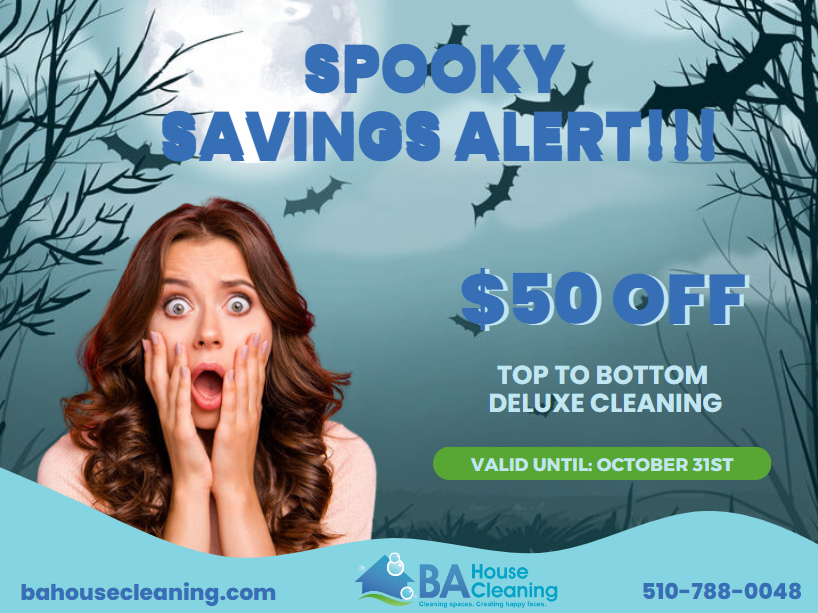 bahousecleaning's tweet photo. SPOOKY SAVINGS ALERT!!! Give us a call or visit our website! #housecleaning #housecleaningservice #housecleaningservices #housecleaningbusiness #affordablehousecleaning #cleaning #cleaningservice #deepcleaning #cleaningmotivation https://t.co/WNFuqZeNij