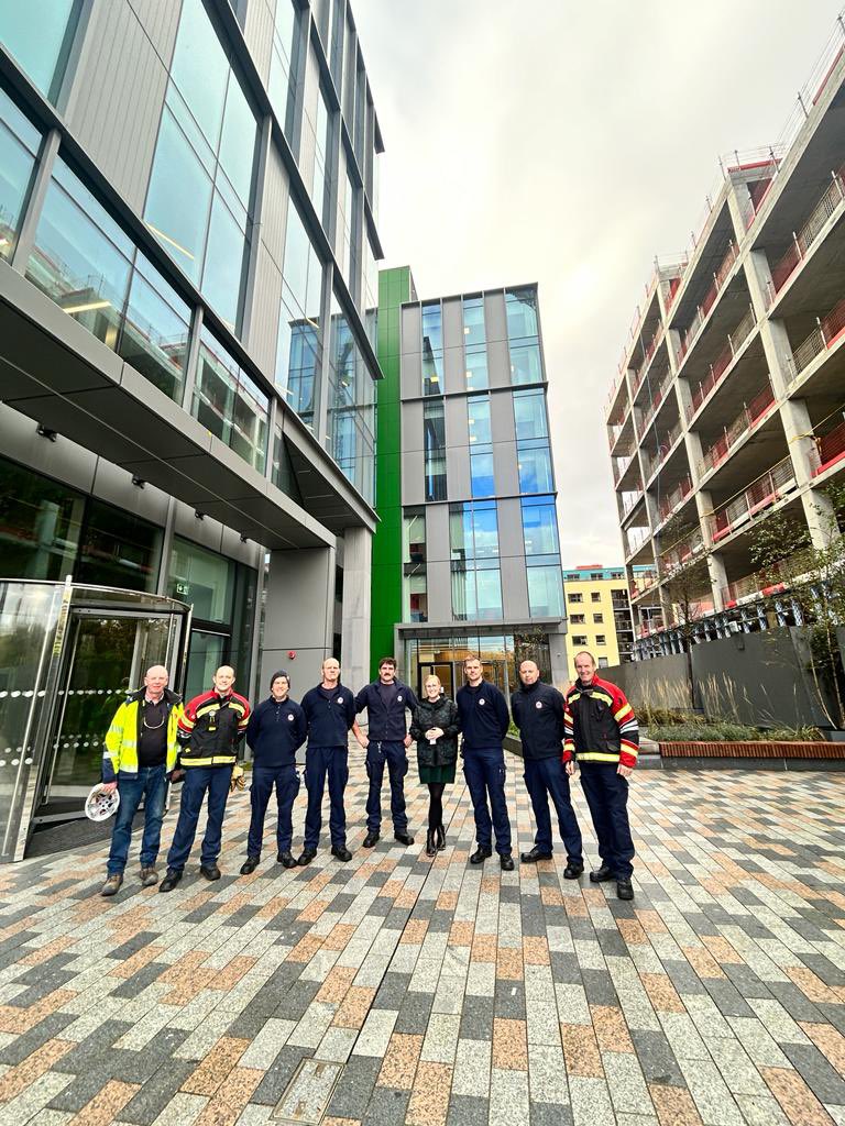 Bonham Quay and <a href="/JohnSiskandSon/">John Sisk & Son</a> 
continued our collaboration with the Galway City Fire Brigade with today’s site familiarisation visit from the Green Watch Team.
