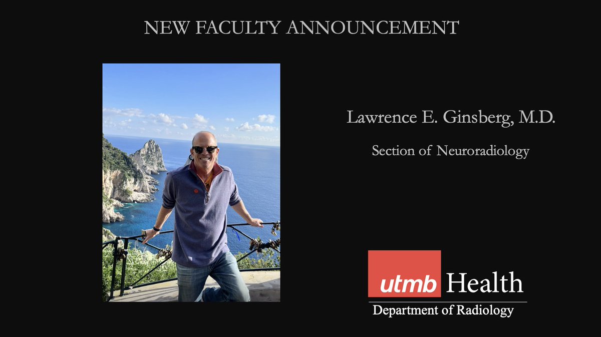 We are thrilled to welcome Lawrence E. Ginsberg, M.D. @StillGinz to our neuroradiology faculty. He joins us from @MDAndersonNews and brings his extensive clinical, teaching and research experience.