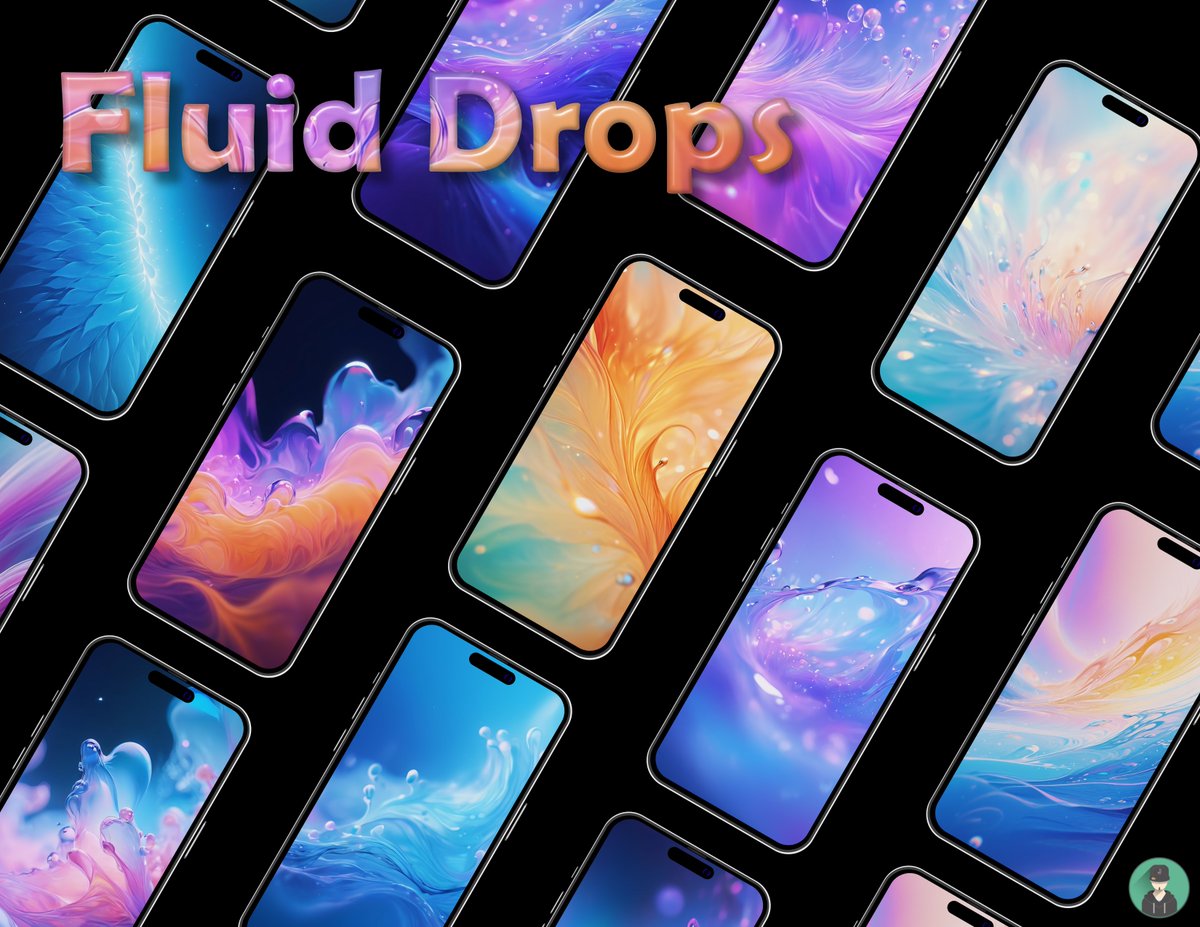 Fluid Drops wallpaper collection on 
junesiphone.gumroad.com/l/fluid_motion 

Free sample images available.