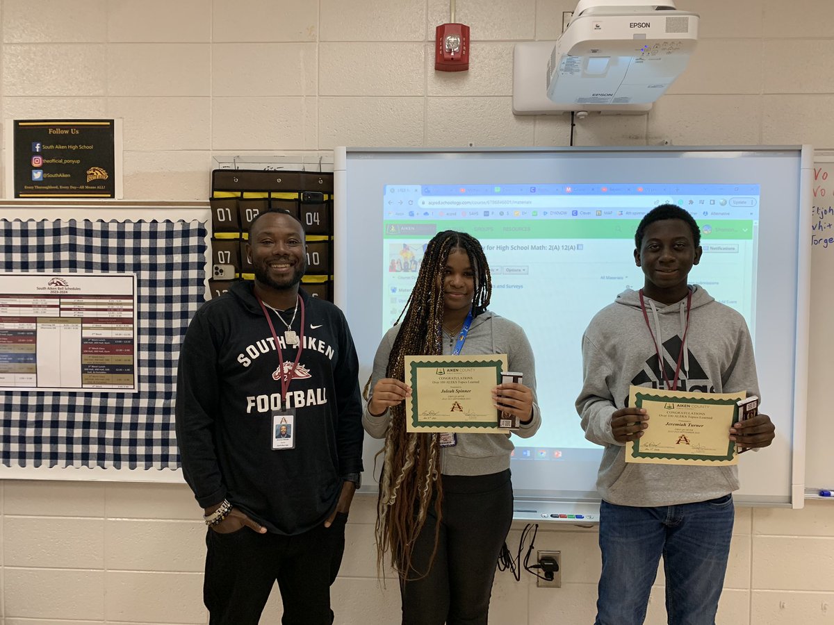 Aiken Public Schools HS Math (@aiken_hs) on Twitter photo Celebrating Mr Moody’s students that go above and beyond. Over 100 topics mastered in #ALEKS 1st quarter. <a href="/SouthAiken/">South Aiken High School</a> <a href="/AikenPublicSch/">AikenCoPublicSchools</a> #CSTatwork #acpsdmath Celebrating Mr Moody’s students that go above and beyond. Over 100 topics mastered in #ALEKS 1st quarter. <a href="/SouthAiken/">South Aiken High School</a> <a href="/AikenPublicSch/">AikenCoPublicSchools</a> #CSTatwork #acpsdmath