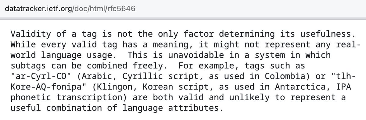 When confronted with strange localization results caused by unlikely language/country/currency combinations, I recall this gem from RFC 5646: Tags for Identifying Languages