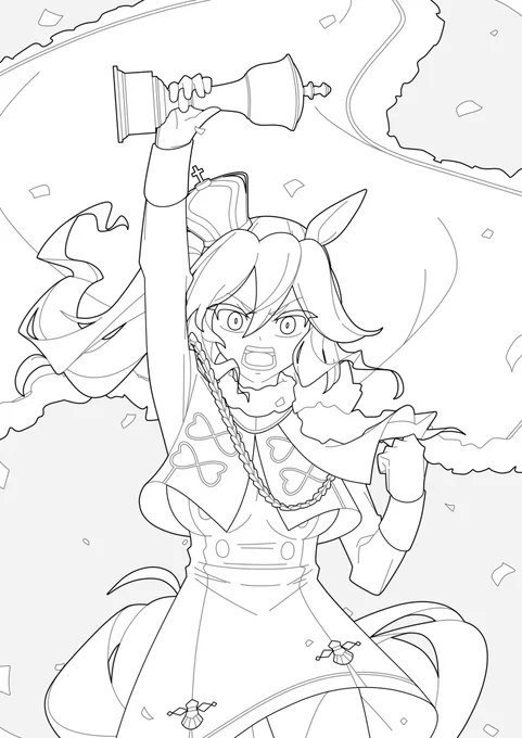russian emperor lineart (commission wip) 
