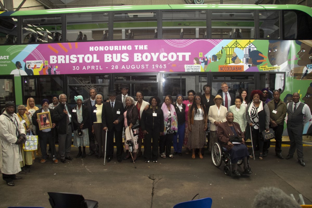 julzBrizzle's tweet photo. As part of our ongoing season of 60 events celebrating 60 years of the #BristolBusBoycott, on Oct 23rd, we're proudly taking the pioneers that led the Boycott to a special Tribute ceremony at #Parliament. #RaceForPower #Changemakers https://t.co/HZ2o6EyR1W https://t.co/kyIyTNGehl
