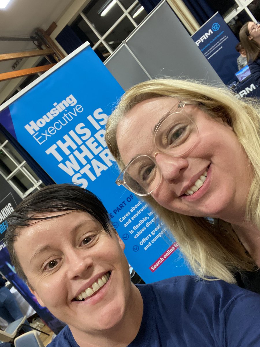 Dromore High School careers night is buzzing - lots of interest in @nihecommunity apprenticeships… and of course they are #notjustforboys - isn’t that right @CLKni @womenstec