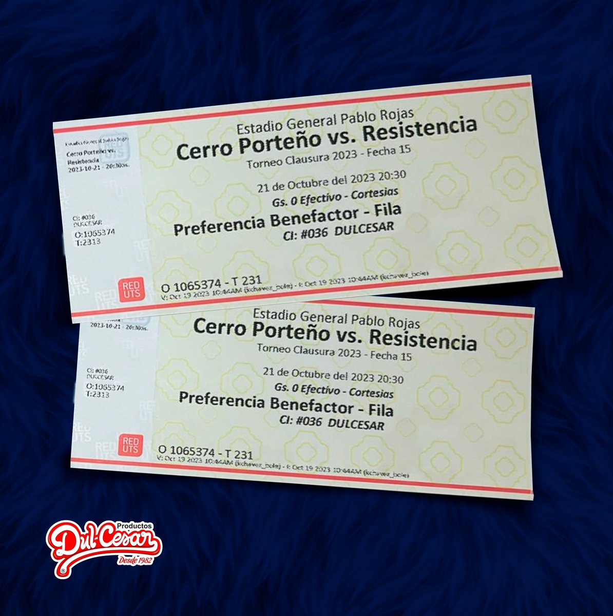 ¡Sorteo! ❤️💙

Regalamos 2 entradas para Cerro Porteño vs Resistencia

Participa: 
🔺Seguí la página
🔺Dale RT 
🔺Comenta tus 3 últimos 

Verificamos entre todos los que cumplan los pasos, el ganador sale mañana viernes 🥳