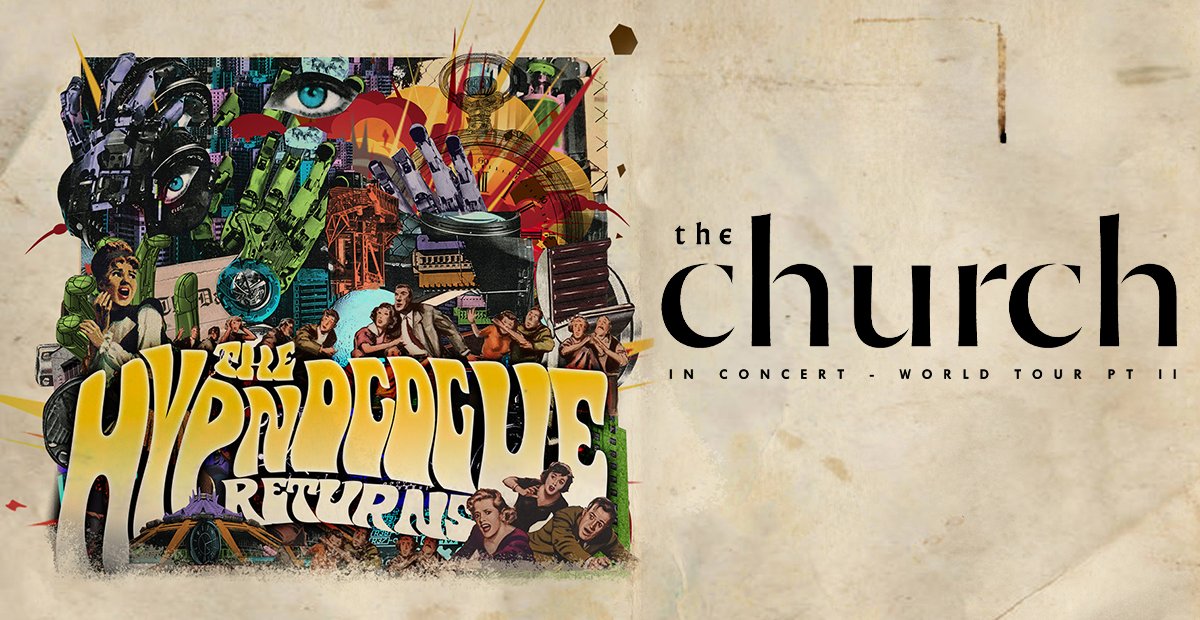 BilheimerCap's tweet photo. The Church arrives TONIGHT! Doors at 7pm, show at 8pm. ⚠️Additional Events in Downtown. Please allow for additional time before arriving to the venue.

Enjoy happy hour on Frenchy’s Rooftop Terrace* from 6:30-7:30pm!

*Terrace available to ticket holders, weather permitting. https://t.co/q5ztfV1Q0i