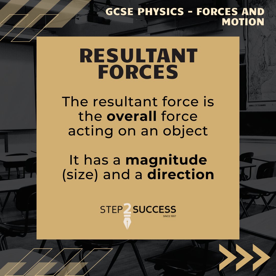 Step2SuccessUK's tweet photo. It’s easy to get caught out by negative numbers in resultant force questions, due to forces acting in many different directions! Make sure you are comfortable calculating resultant forces, and smash your next Physics test! https://t.co/EaNmB0WMcD