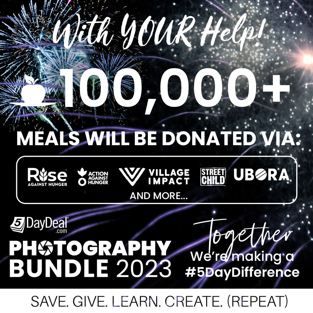 5DayDeal's tweet photo. "๐ Incredible news! ๐ Thanks to your support, here is the final charity count for this year's 2023 photography bundle sale! ๐ Your generosity humbles us, and we can't express our gratitude enough. Together, we're making a positive impact!
#5DayDealPhoto #5DayDifference https://t.co/yrW9UOA3Q8