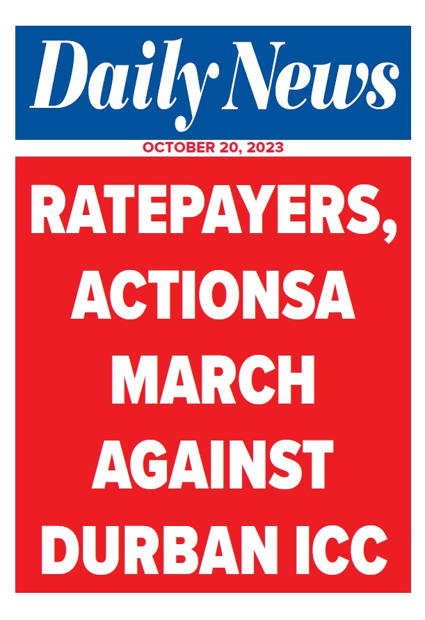 DailyNewsSA's tweet image. Top stories in our publication on October 20, 2023 #ActionSA #Ratepayers #eThekwiniMunicipality #Uber #Health