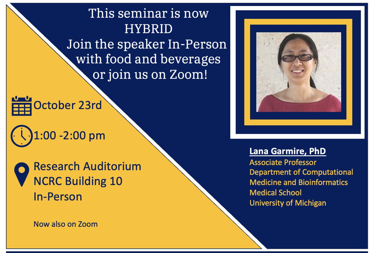 SCSAP Monthly Seminar Series (MSS)
Monday, October 23rd! 
For more information on the seminar and speaker, please visit our website at singlecellspatialanalysis.umich.edu/monthlyseminar…