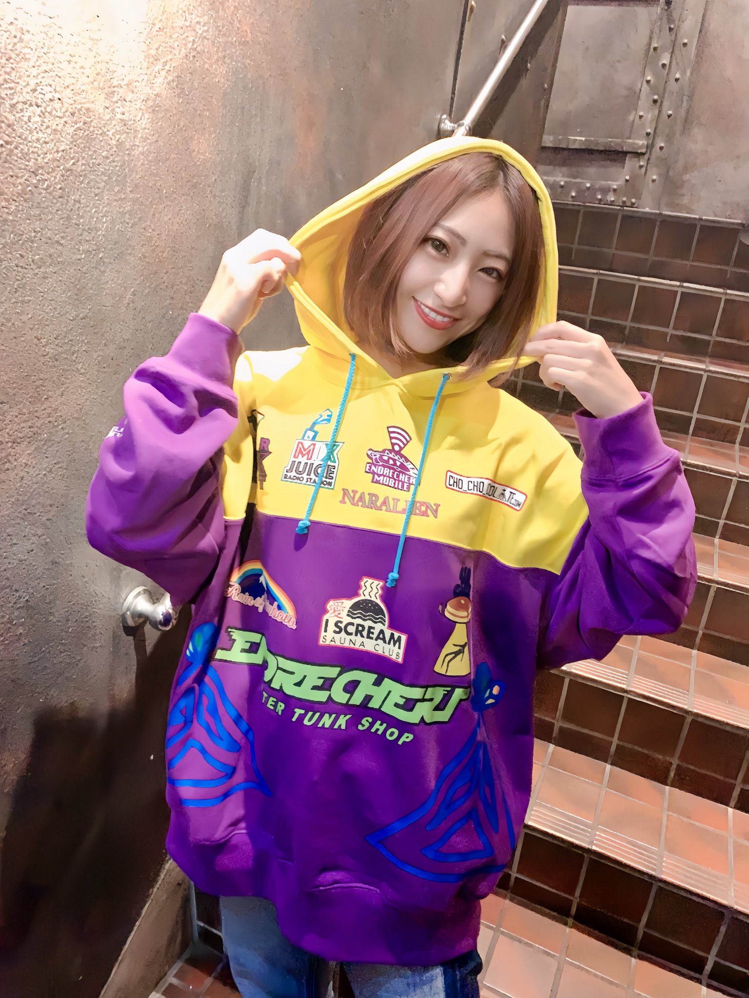 数量限定！在庫処分セール 売り切れ御免 堂本剛 イエロー) x (パープル フーディ アイドル