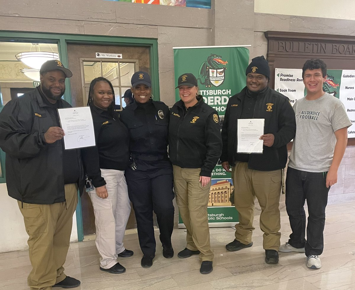 PavelMarin1's tweet photo. Recognizing the great School Safety Team at Allderdice with letters of appreciation during #SchoolSafetyWeek!
Thank you for keeping us safe! https://t.co/IoxO3MnfVe