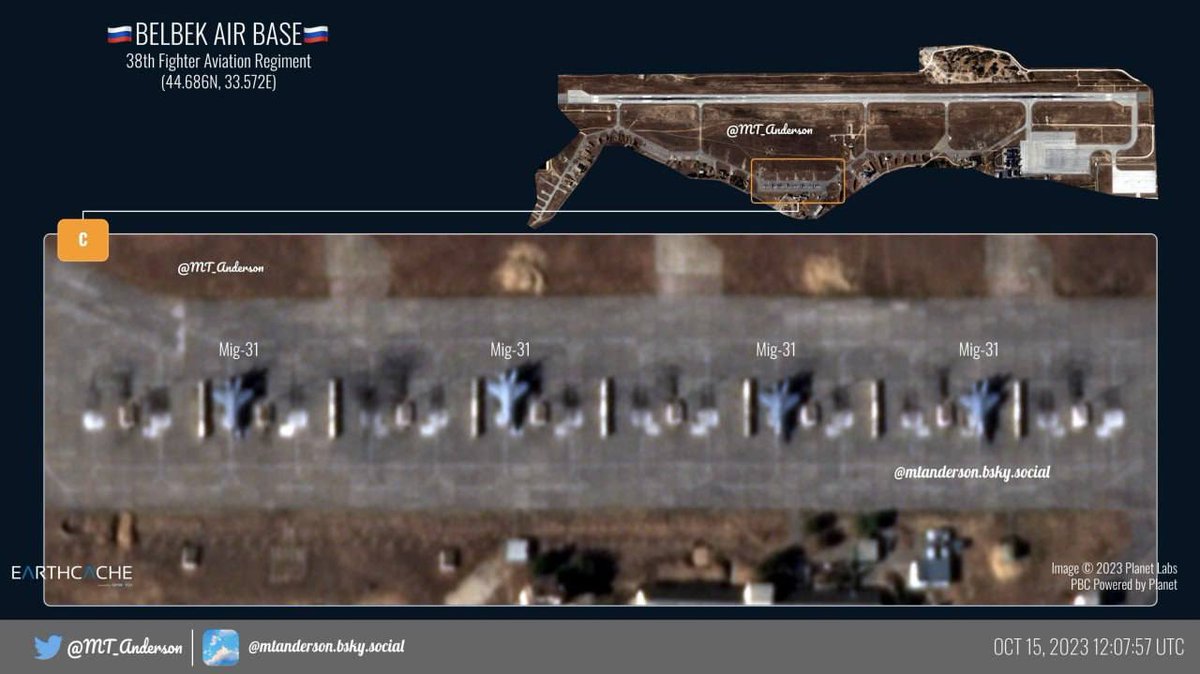 LemotCambronne's tweet photo. Une information intéressante 

Les forces 🇷🇺 ont déployées des Mig-31k (le K étant pour la capacité de porter le missile hypersonique #Kinjal) sur la base aérienne au nord de #Sebastopol 

Les #StormShadow et #Scalp doivent se lécher les babines 🙃 https://t.co/Ze2zMV48B9