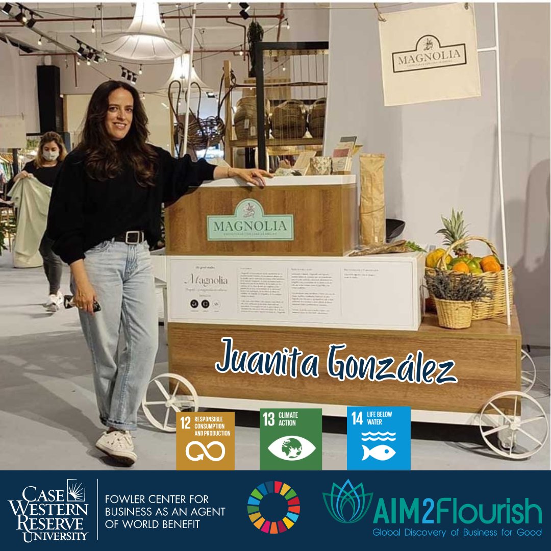 Meet Juanita Gonzalez, the #Colombian founder of MAGNOLIA, a sustainable wrapping company made from #beeswax to reduce single-use plastics for food storage. aim2flourish.com/innovations/be…