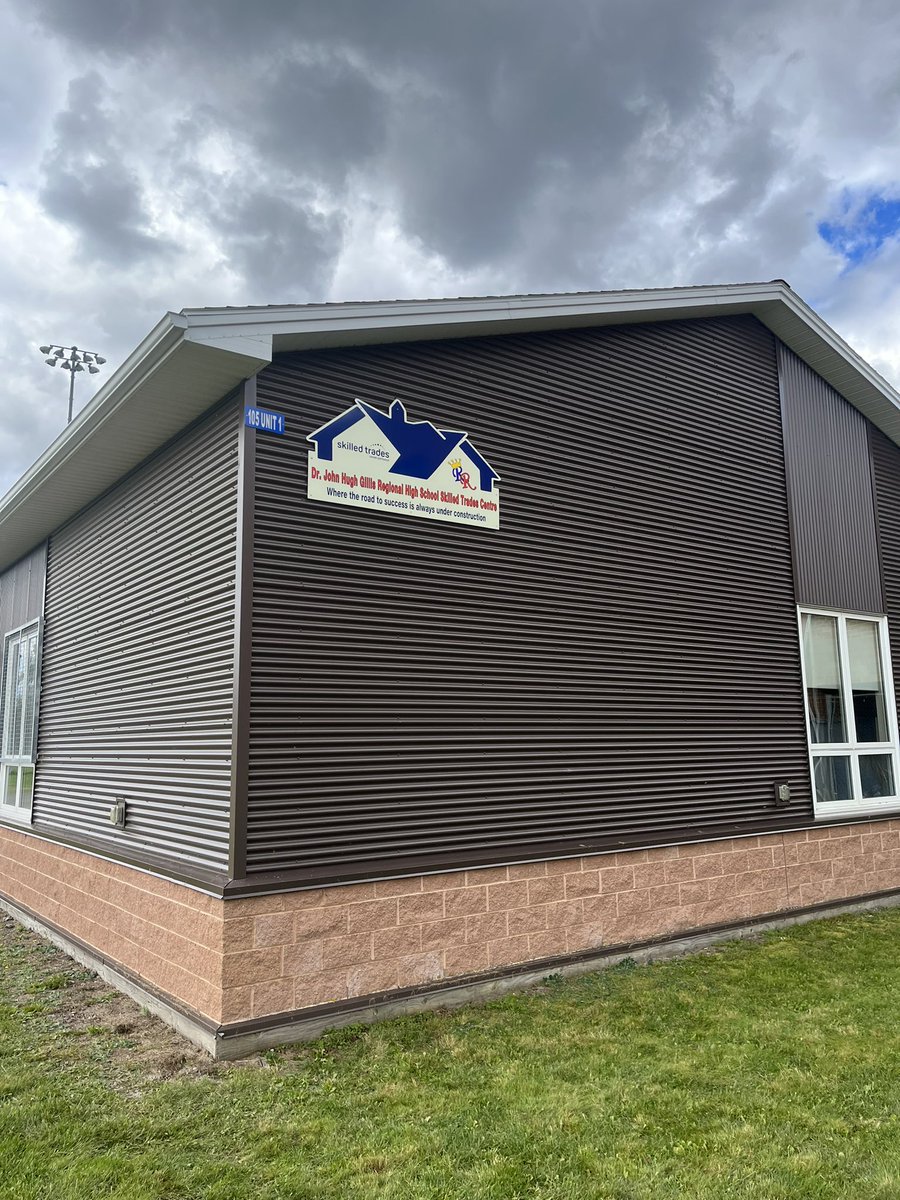 The nice new sign that we had installed on our Skilled Trades Centre today. ☺️