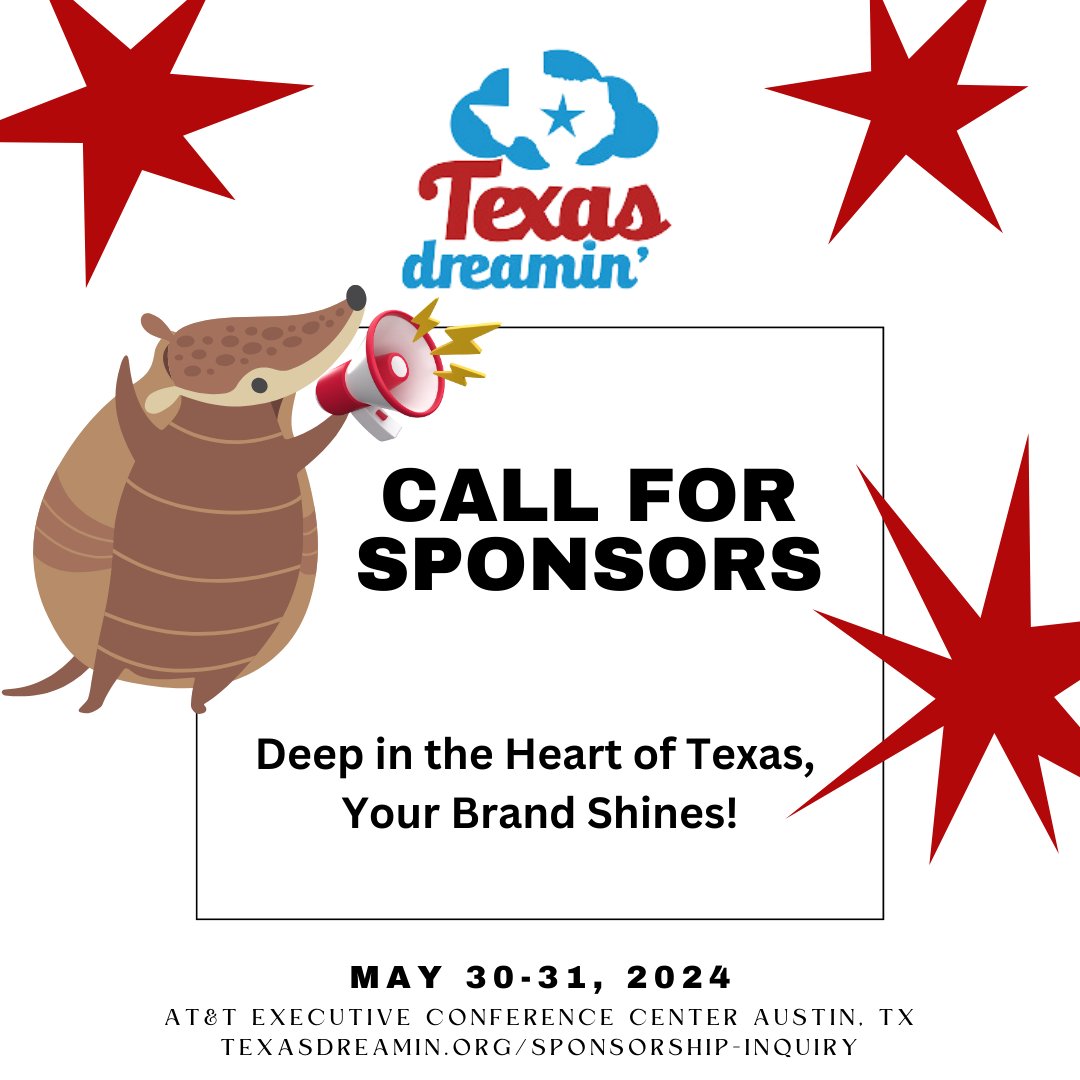 Texas_Dreamin's tweet photo. 🤠 Giddy up, sponsors! Join the Texas Dreamin' journey and make a lasting impact. Details at https://t.co/13zu07GaMf #TXD24 https://t.co/H8oZ6GWFIk