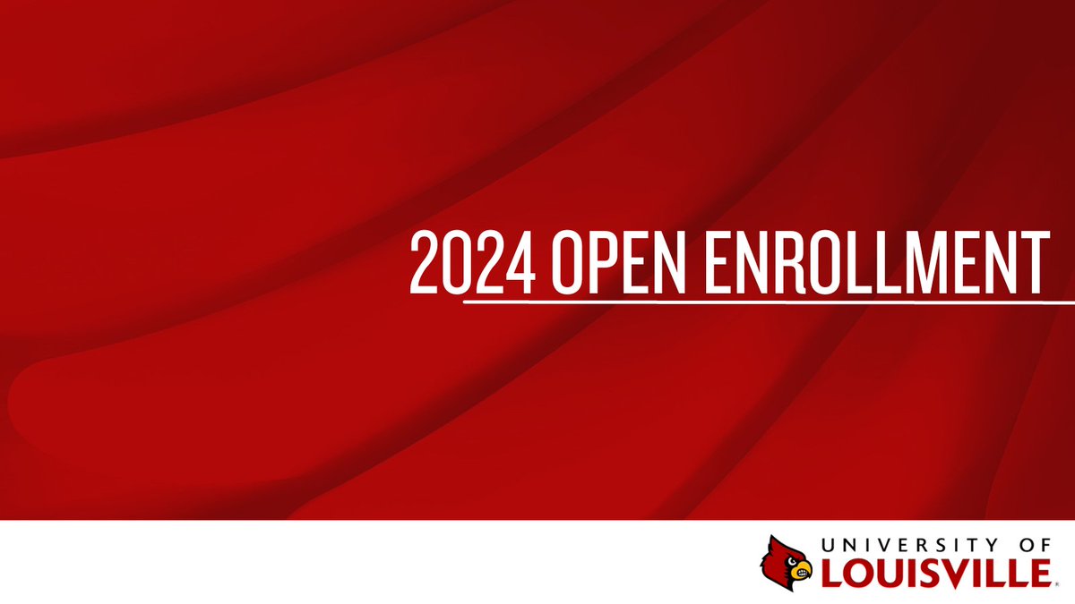 UofLHR's tweet photo. 2024 Open Enrollment is Oct. 23 - Nov. 8. Workday Open Enrollment instructions will be provided on the Open Enrollment webpage that is now live. Benefits will host office hours to review the process. More information is on https://t.co/95SNblXRye https://t.co/vreWWEoDzA
