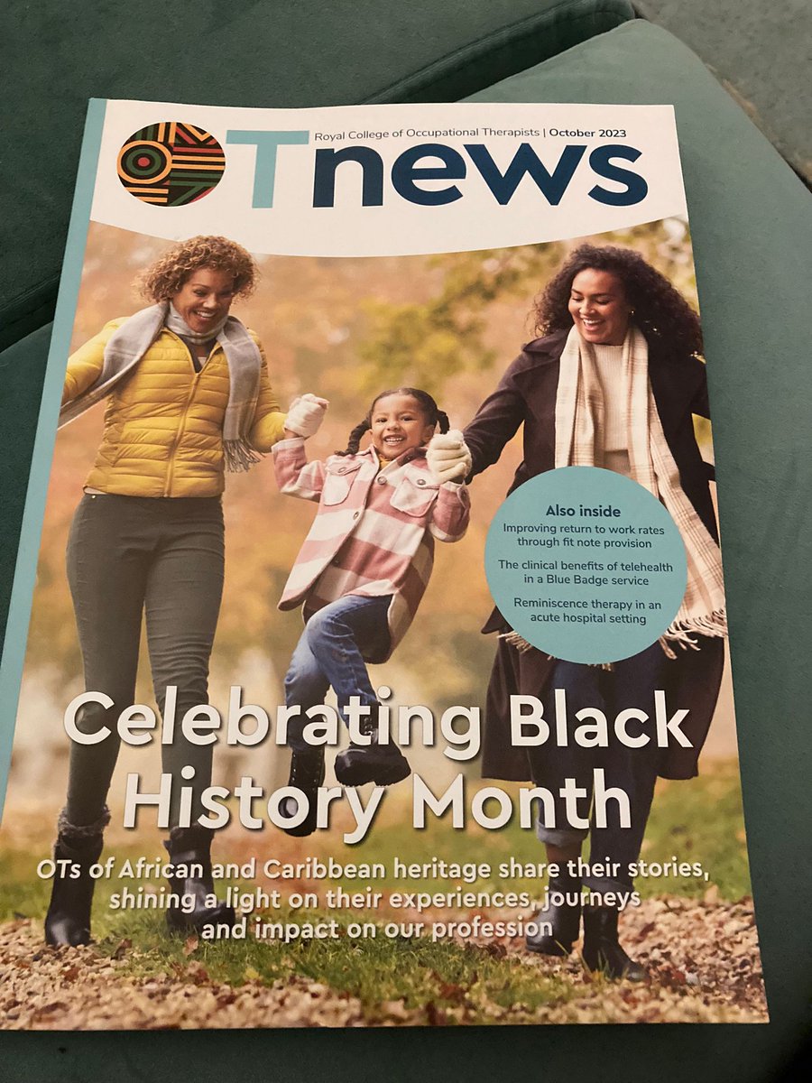 Today is a day of firsts. The first OT textbook on anti-racism. Thank you @LecturerMish for your tireless drive to make this book a reality alongside fellow contributors. First edition of a BHM issue of OTnews. Thanks @robinfamily for driving this forward.