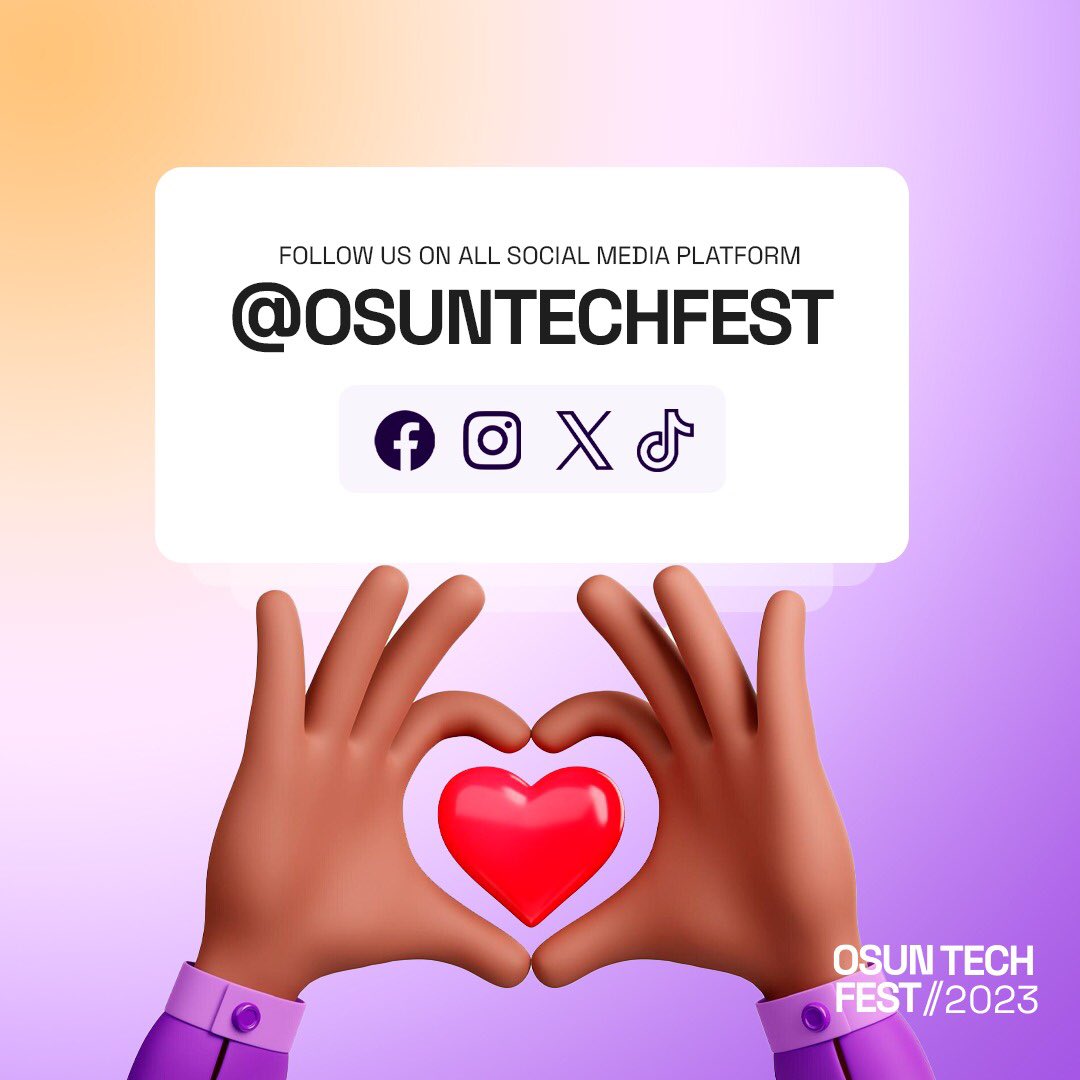osuntechfest's tweet photo. Osun state can not to be left behind in the global technology advancement, that’s why The upcoming Osun Tech Fest event is set to gather tech enthusiasts and experts to spearhead innovation…#osuntechfest23 #osuntechcommunity #digitalosun #osunstate #bibcdao https://t.co/21rfghksRQ
