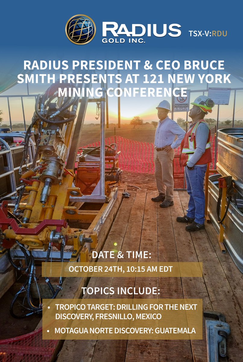 Radius Gold (TSX-V:RDU) tweet media