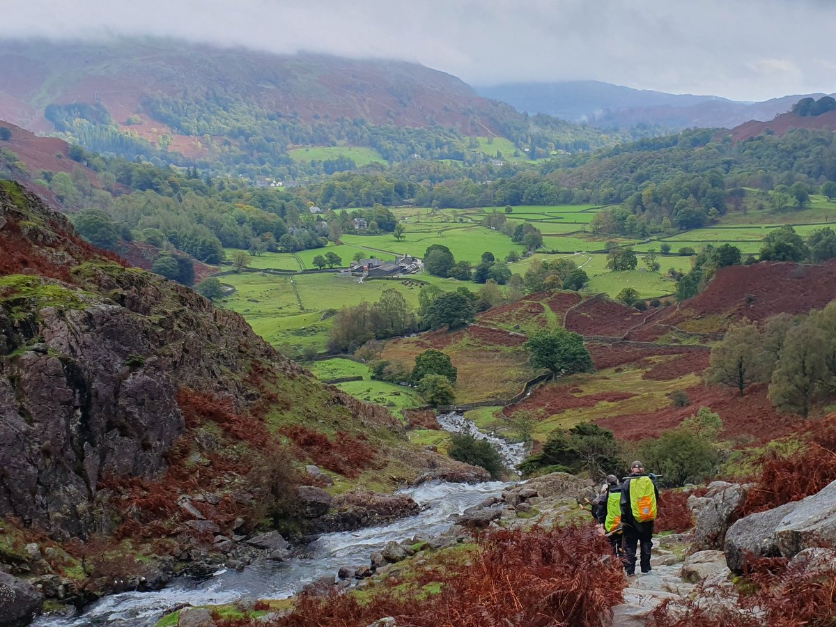 How come the rain stops when we finish work? Despite the rain @fixthefells volunteers had a good day working on the footpath by Easedale Tarn today.