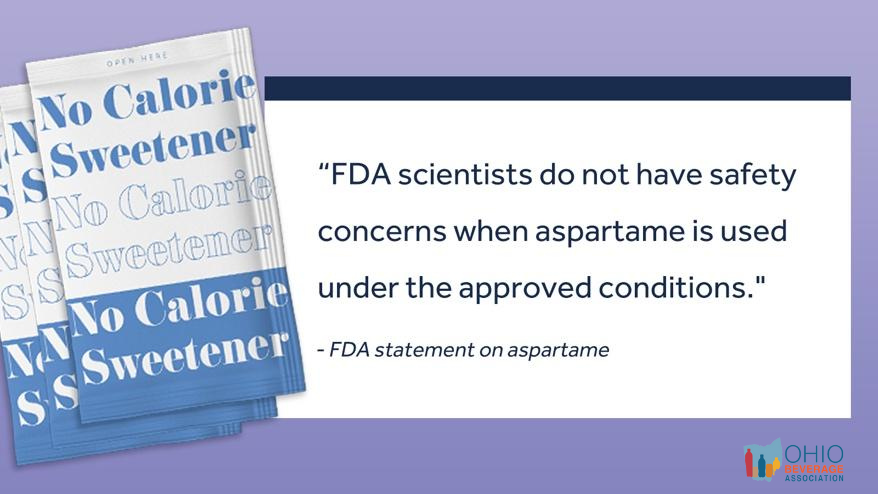 OhioBeverage's tweet photo. There are a lot of misconceptions and myths about low- and no-calorie sweeteners. For over four decades, the @US_FDA has confirmed that aspartame is safe for human consumption. 

Learn more at https://t.co/3OFCoKIT5R 

#HereForYou #OhioBev #DidYouKnow #Balance #BalanceUS https://t.co/yH53R8TZ7Y