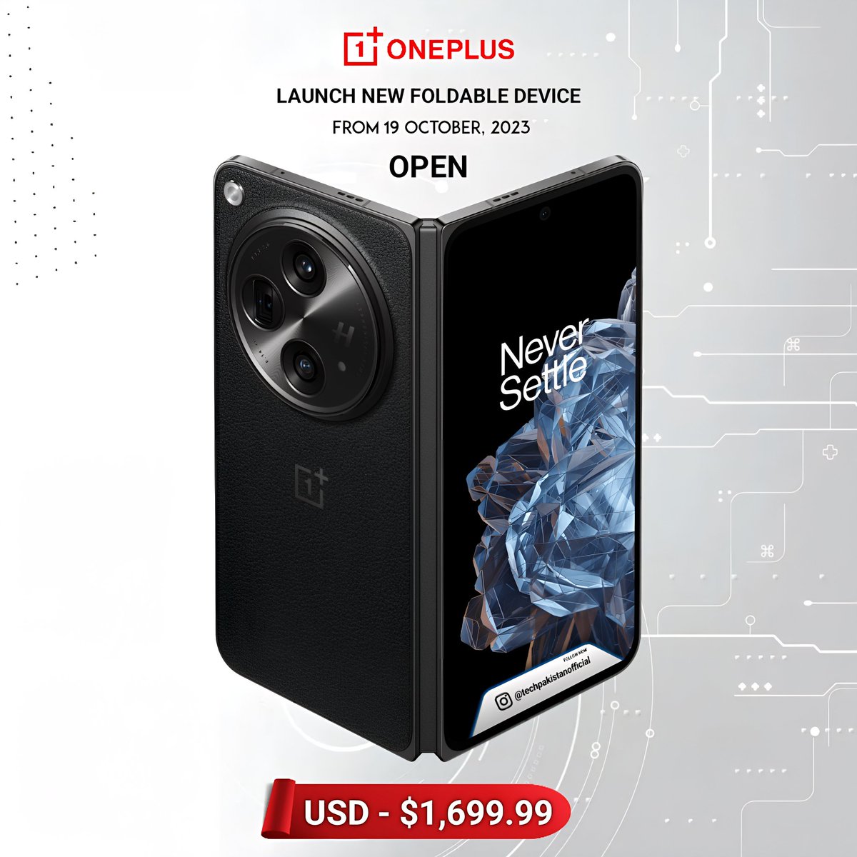 TechPakistanOf1's tweet image. OnePlus Open finally launch oneplus first foldable device

USD - $1,699.99

PKR - 473,700
.
@oneplus 

@TechPakistanOf1 
.
#OnePlusOpen #OnePlus #onepluspakistan #pakistan #techpakistanofficial #techpakistan #smartphone #mobile #trending #viral #NSMQ2023 #new #fold #phones