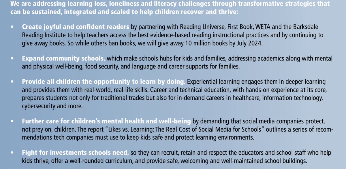 We are used to extremists taking pot shots. We would rather promote real solutions for kids and communities. Which strategy do you think helps kids?
aft.org/realsolutions #RealSolutionsForKids