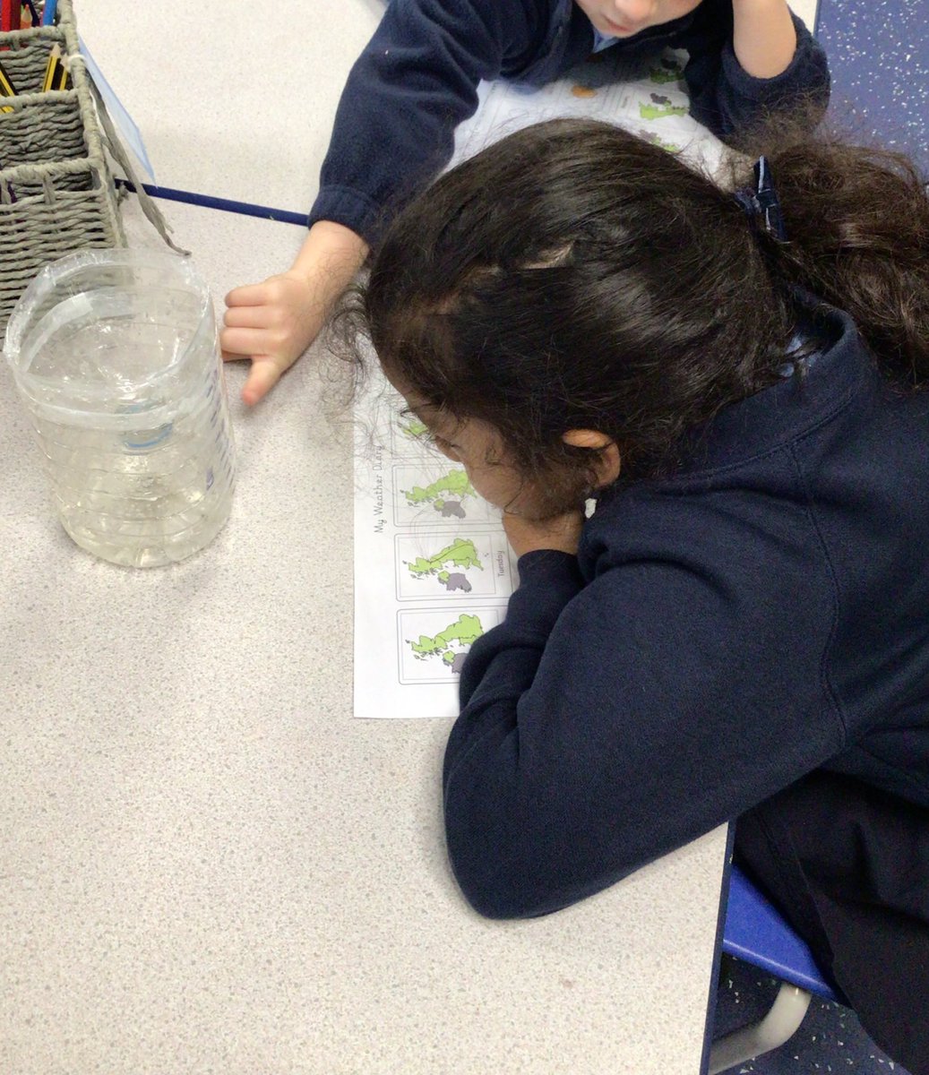 Year1_GV's tweet photo. We worked together to make a rain gauge! We set up an experiment in a safe place to measure the weather throughout the week. We have monitored the weather daily, recording this in our weather diaries. Today we measured 3cm of rainfall! 🌧️
#wonderfulweather #wren #wehavethePOWER https://t.co/qEwtHug0I3