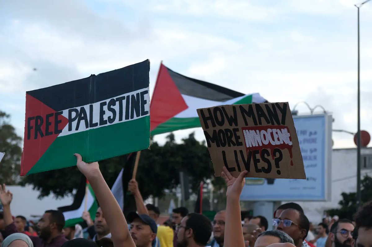 Adilbrk93's tweet photo. From casa to gaza 
#GazaHospital #IsraelTerorrist #IsraelAttack #Morocco #StandWithPalestine https://t.co/zhI398QPnB