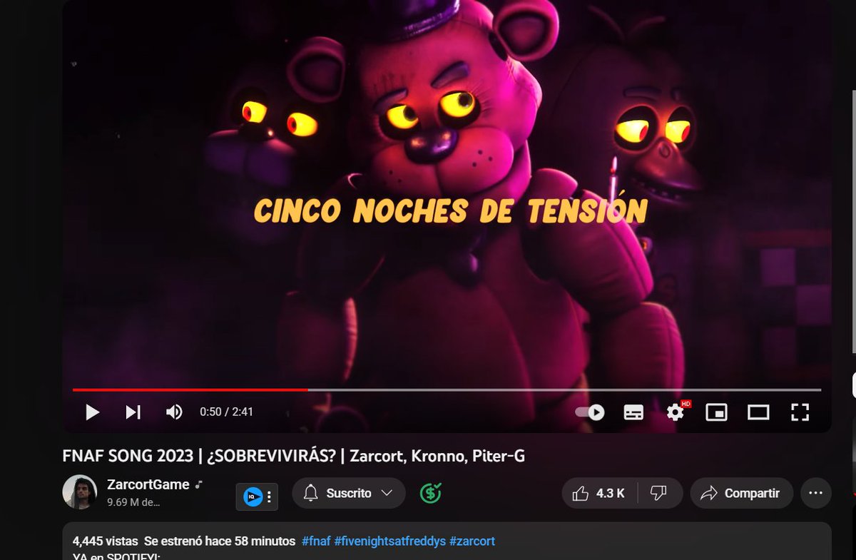 ProphecyxOffic's tweet photo. Esta debe ser la campaña de marketing más... ¿extraña? ¿rara? no entendí bien si todavía odian a la peli de FNAF o es un homenaje

Tipo, es como no sé si decir que son unos genios o fue una medida de calmar las cosas 😅

Qué se yo, está chévere la canción igual https://t.co/8WNwdPUbj0