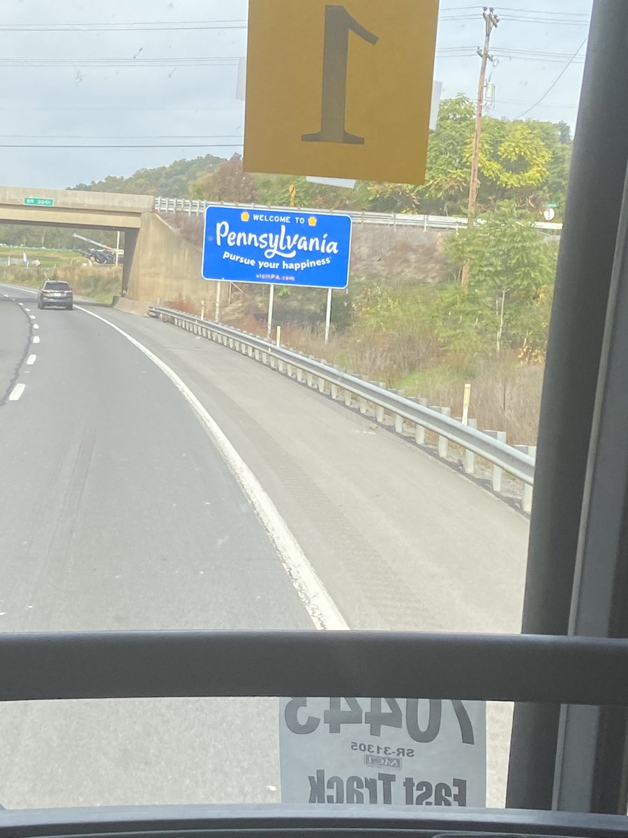 Lead bus now in PA!! On our way to #4600AveryRd