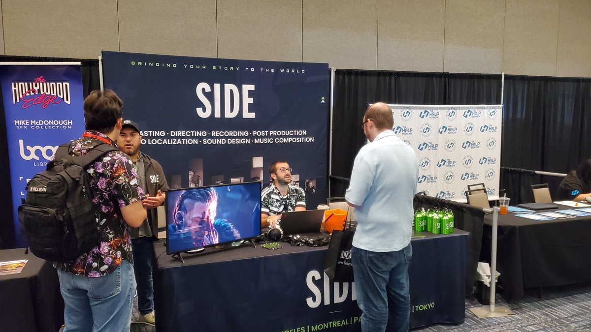SideGlobal's tweet photo. Wrapping up our time at #GameSoundCon ๐ง Fresh off the news of our #SIDEMontreal announcement! Our MTL and LA teams had an incredible time meeting with fellow industry professionals and sharing the news of our latest #Music and #SoundDesign service offerings.
Until next time! ๐ https://t.co/UGMx42Ms9S