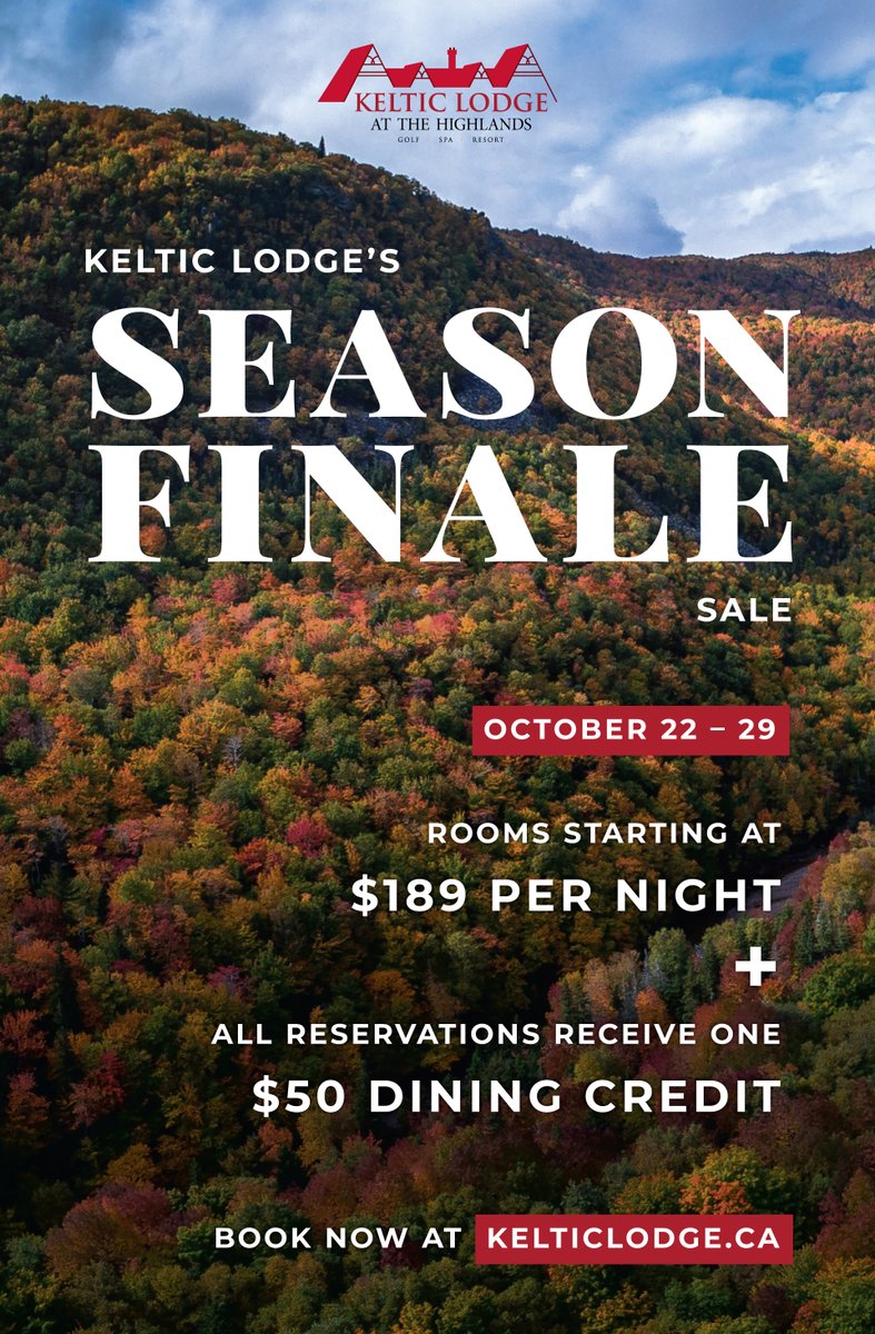 🍂 Have you heard the news? Enjoy a last minute fall giveaway at Keltic Lodge at a discounted price 🍁

DETAILS AND BOOKING 👉 bit.ly/3AxK4g3