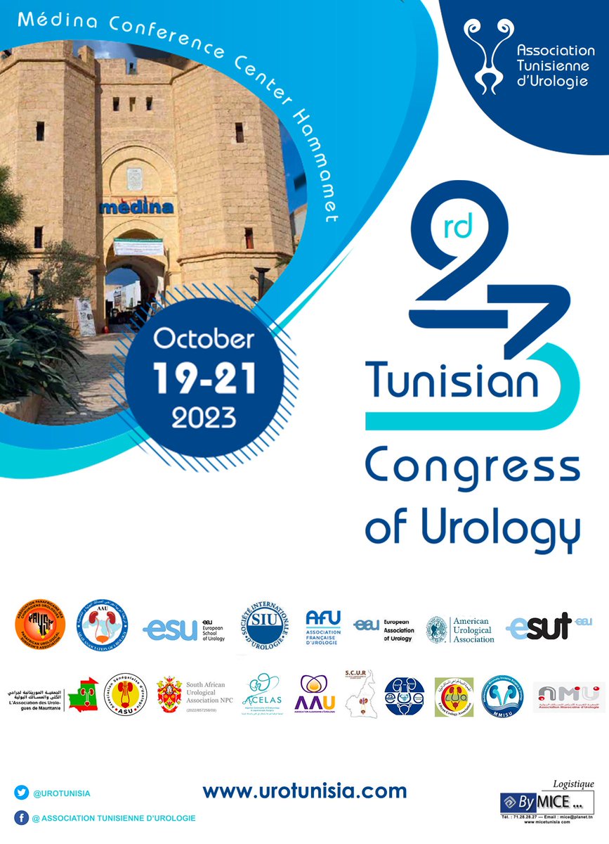 We are thrilled and deeply honoured to cooperate with the Tunisian Association of Urology. Join us for the Minimal Invasive Urology Session at the 23rd TAU Congress. @Uroweb @UrowebESU