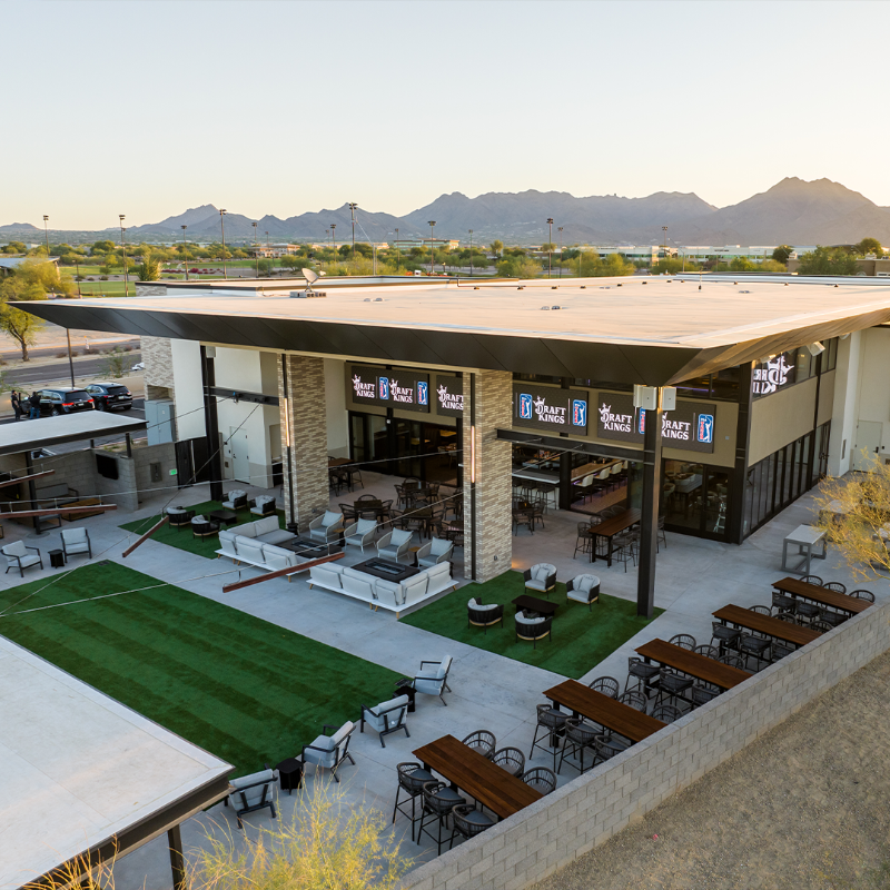 PGATOUR's tweet photo. 📐 13,000 square-feet
📺 3,400 square-feet of video walls
🎟️ 32 betting kiosks

Today marked the grand opening of the @DKSportsbook at @TPCScottsdale 🤩

Full story: https://t.co/I4eAL5E8Ky