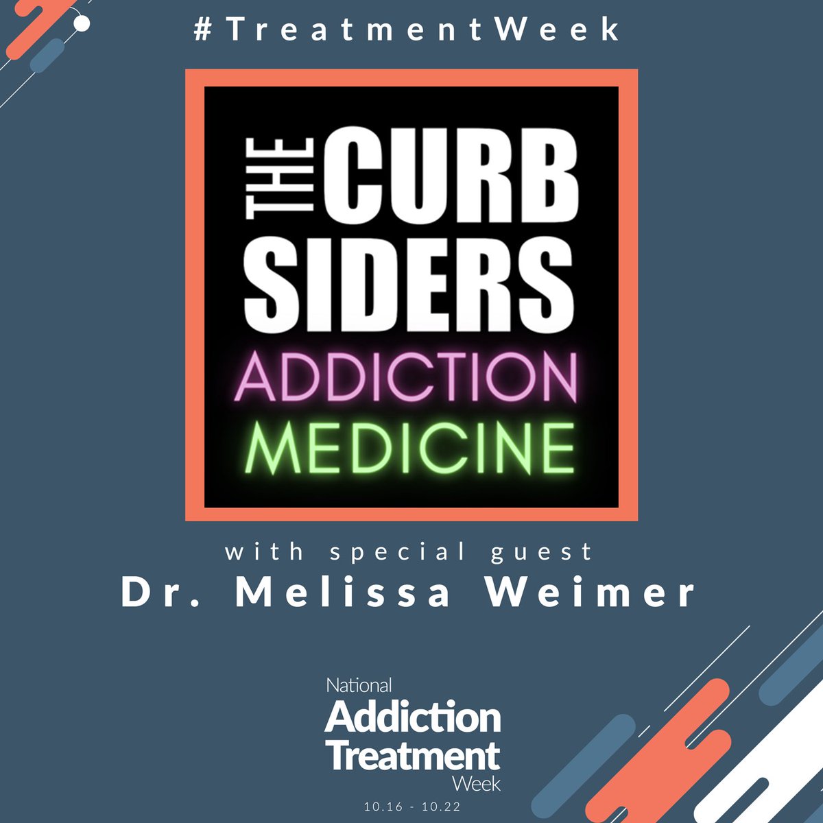 ASAM member Dr. Melissa Weimer stopped by the Curbsiders Internal Medicine Podcast to talk all things addiction medicine. Listen now >> open.spotify.com/show/78TGTjd1C… #CurbsidersPodcast #TreatmentWeek #EndStigma #NATW #AddictionMedicine #ASAM #TreatAddictionSaveLives