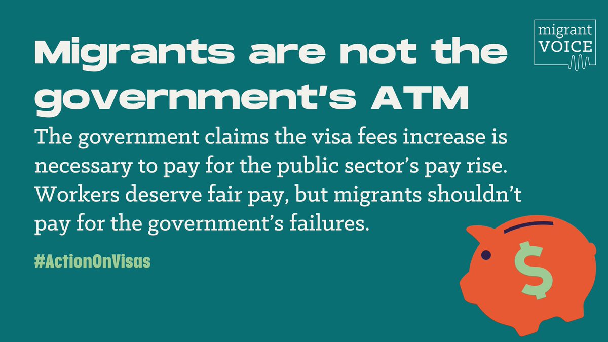 #ActionOnVisas @MigrantVoiceUK this poster really hits, because let’s be honest British government loves to cash on people’s lives with their crazy fees, if only the service was that good but we all know it isn’t #easymoney #HumanRights