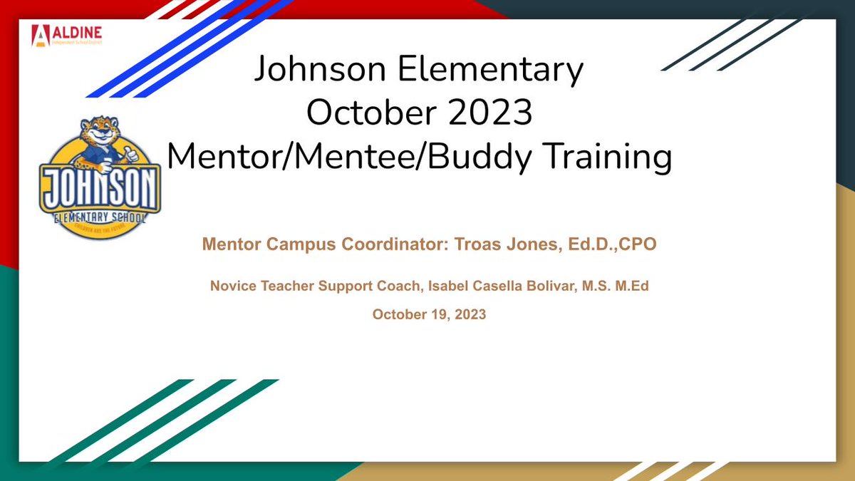 tljones54's tweet image. Thank you, TEAM Johnson, for a great Mentor/Mentee training section today.  We are Jaguar Proud!
 #togetherwein
@AldineISD 
@JohnsonES_AISD
 #AldineRising
